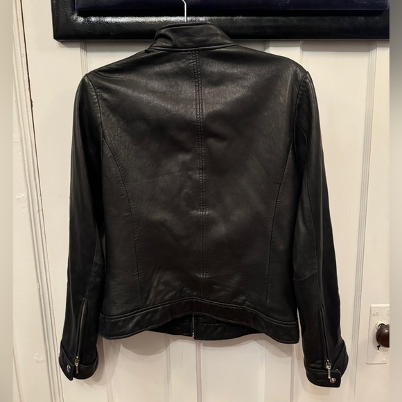 Beautiful, genuine leather women’s biker jacket in black - Picture 3 of 4